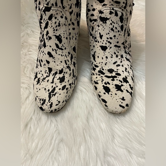 Matisse Genuine White Calf Hair Speckle Spotted Bootie Lace Up Corset 8.5 - Picture 12 of 16